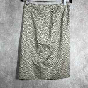 Pendleton Pencil Skirt Womens Size 10 Beige Geometric‎ Print Knee Length Lined